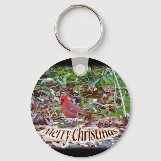 Cardinal Merry Christmas Items Keychain (Front)
