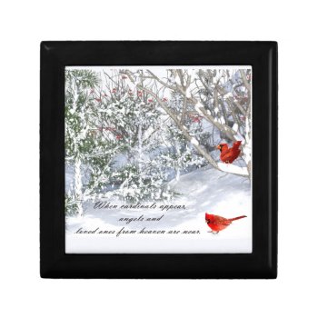 Cardinal Message From Heaven Keep Sake Box by RenderlyYours at Zazzle