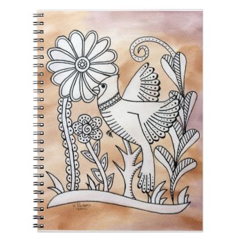 Cardinal  Mexican Bark Style Notebook by KaliParsons at Zazzle