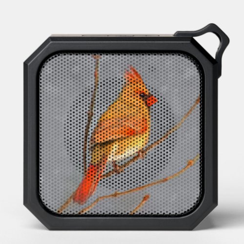 Cardinal on Branch Painting _ Original Bird Art Bluetooth Speaker