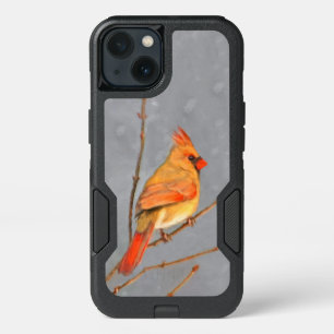 Cardinal on Branch Painting - Original Bird Art iPhone 13 Case