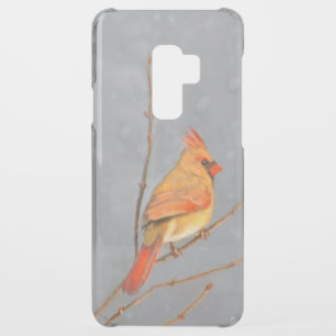 Cardinal on Branch Painting - Original Bird Art Uncommon Samsung Galaxy S9 Plus Case