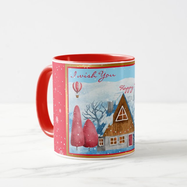 Cardinal on Landscape Customize Mug (Front Left)