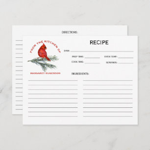 Cardinal on Pine Branch From the Kitchen Of