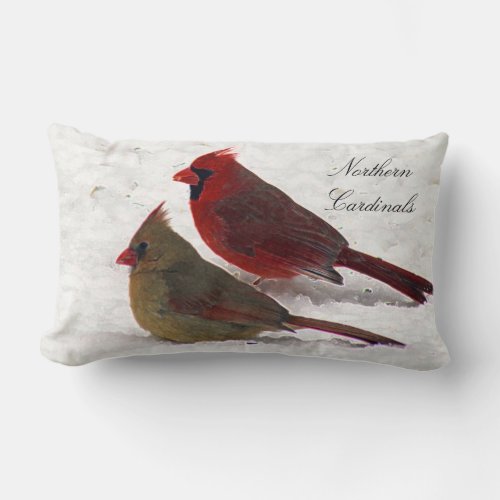 cardinal pair pillow