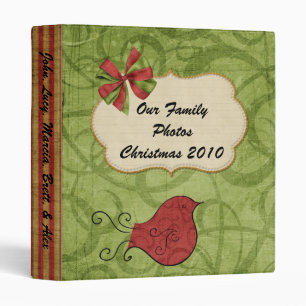 Cardinal Personalized Christmas 2010 Binder