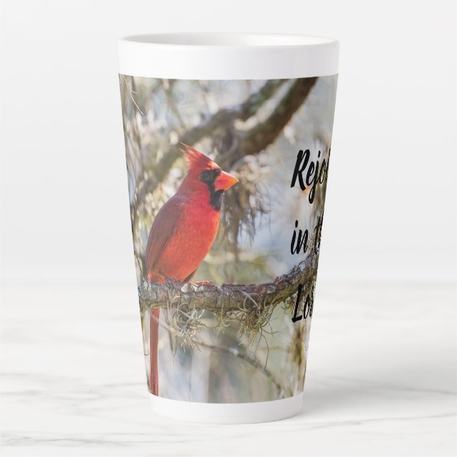 Cardinal Personalized Latte Mug (Front)
