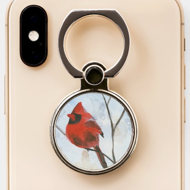 Cardinal Phone Ring Stand (Close Up)