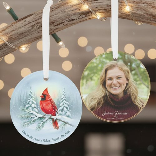 Cardinal Photo Memorial Keepsake Custom Christmas 