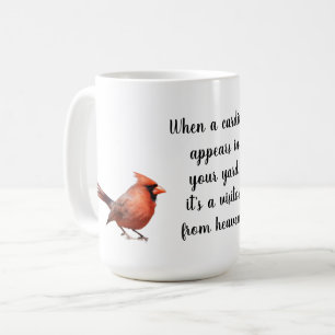 Cardinal photos w/ Quote: Visitor from Heaven! Coffee Mug