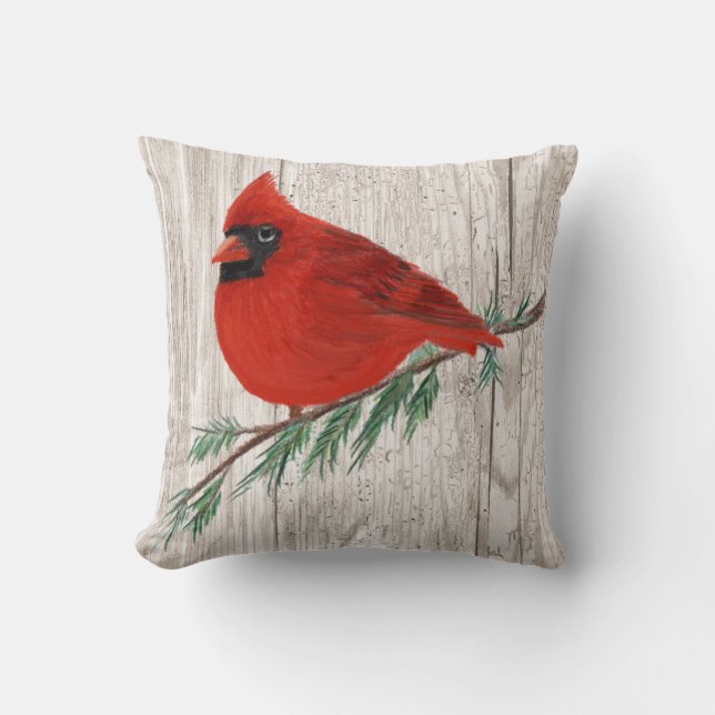 Cardinal Pillow (Front)