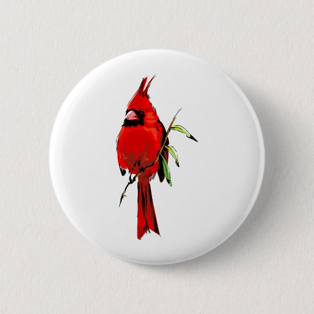 Cardinal Pinback Button (Front)