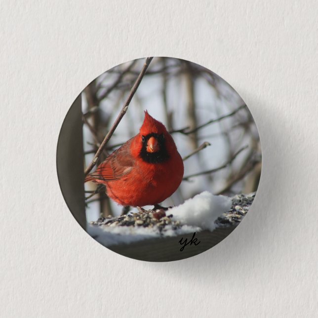 Cardinal Pinback Button (Front)