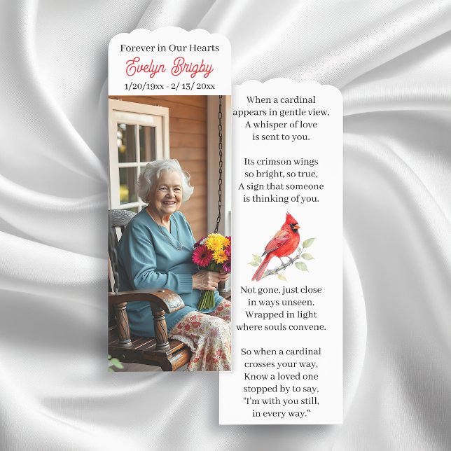 Cardinal Poem Memorial Keepsake  Bookmarks (Creator Uploaded)
