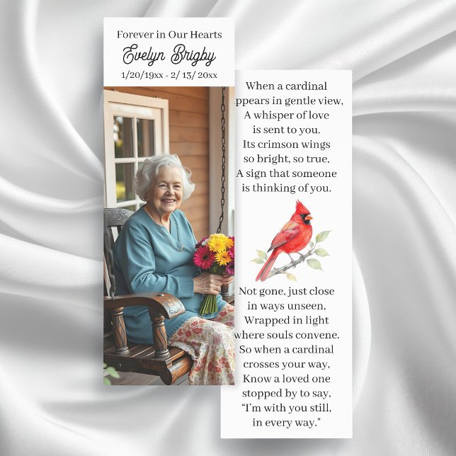 Cardinal Poem Memorial Keepsake  Bookmarks (Creator Uploaded)