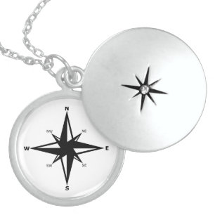 cardinal points sterling silver necklace