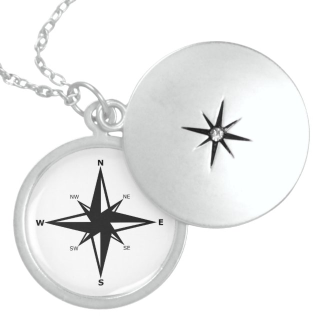 cardinal points sterling silver necklace (Front)