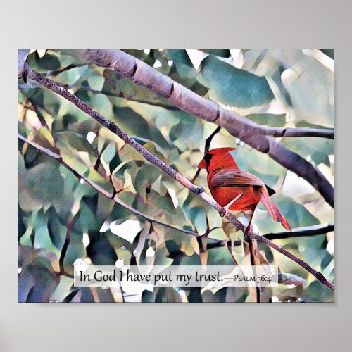 Cardinal Psalm 564  In God I have put my trust Poster