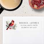 Cardinal Red Bird and Berries Return Address Label<br><div class="desc">Cardinal admirers, enhance your mail with the vibrant charm of this Watercolor Return Address Label. Envision a striking cardinal perched amidst lush berries, captured in delicate watercolor strokes. Perfect for nature lovers, bird watchers, or those who appreciate the beauty of these iconic red birds. The customizable template allows easy personalization...</div>