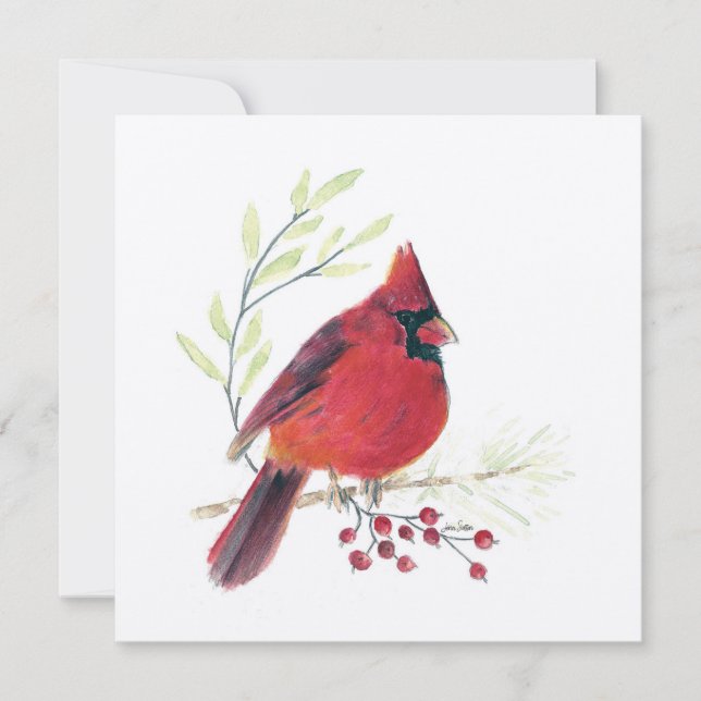 Cardinal Red Bird Art (Front)