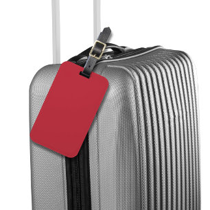 cardinal red -blank luggage tag
