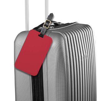 cardinal red -blank luggage tag