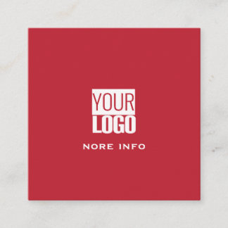 cardinal red - custom logo square business card