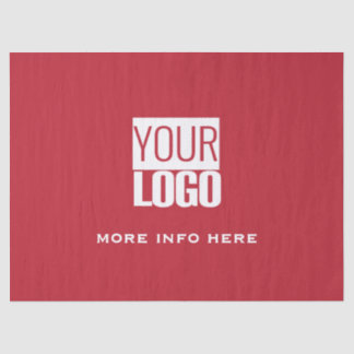 cardinal red - custom logo tissue paper