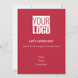 Cardinal red - festive company party Invitation