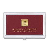 Cardinal Red Leather Business Corporate Gold Logo