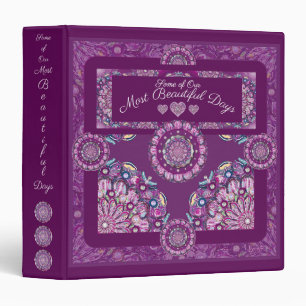 Cardinal Red Rosace 3 Ring Binder