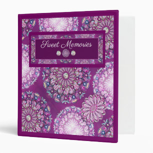 Cardinal Red Rosace 3 Ring Binder