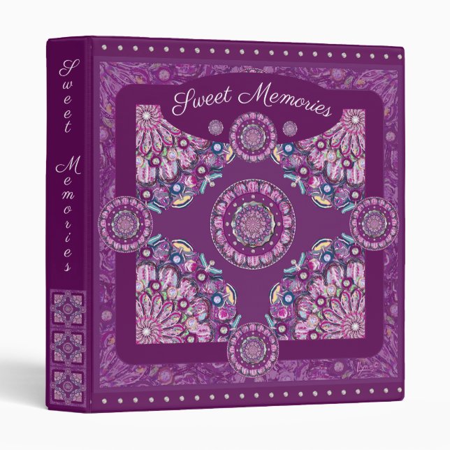 Cardinal Red Rosace 3 Ring Binder (Front/Spine)