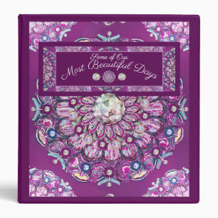 Cardinal Red Rosace 3 Ring Binder