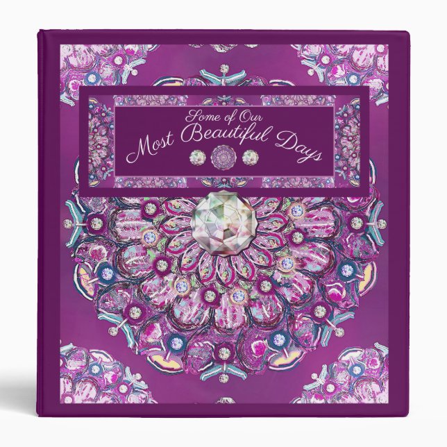 Cardinal Red Rosace 3 Ring Binder (Front)