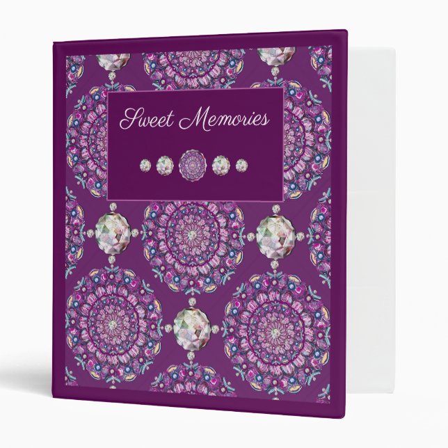 Cardinal Red Rosace 3 Ring Binder (Front/Inside)