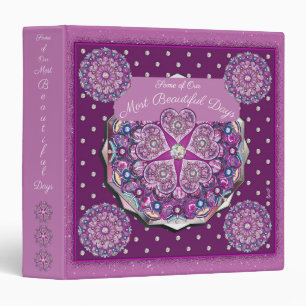 Cardinal Red Rosace 3 Ring Binder