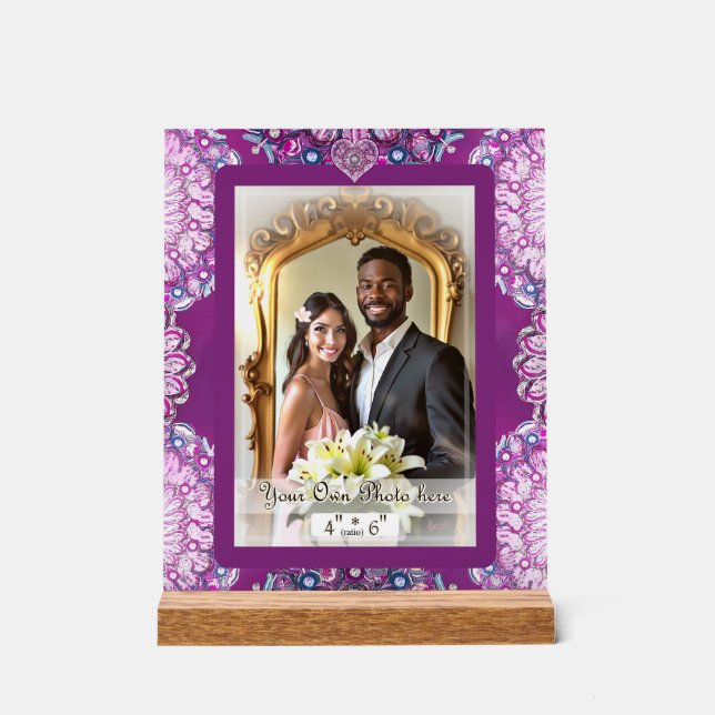 Cardinal red Rosace Acrylic Sign (Front)