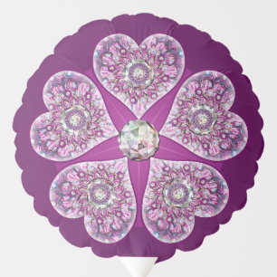 Cardinal Red Rosace Balloon