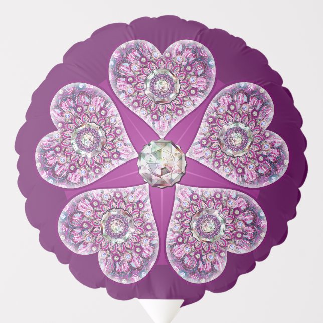 Cardinal Red Rosace Balloon (Front)