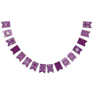 Cardinal Red Rosace Bunting Flags