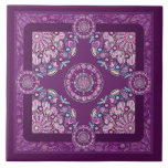 Cardinal red Rosace Ceramic Tile