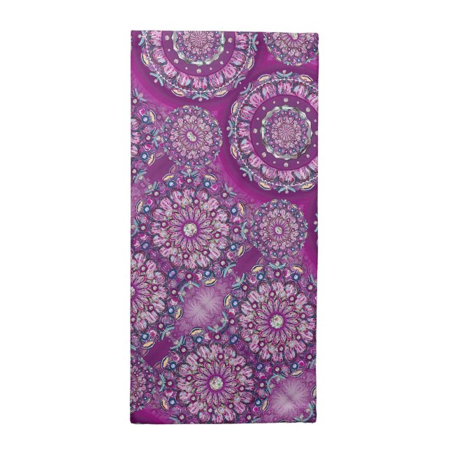 Cardinal Red Rosace Cloth Napkin (Half Fold)