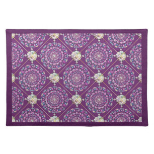 Cardinal Red Rosace Cloth Placemat