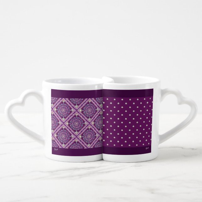 Cardinal red Rosace Coffee Mug Set (Front Nesting)