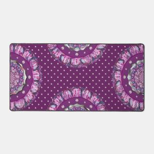 Cardinal red Rosace Desk Mat
