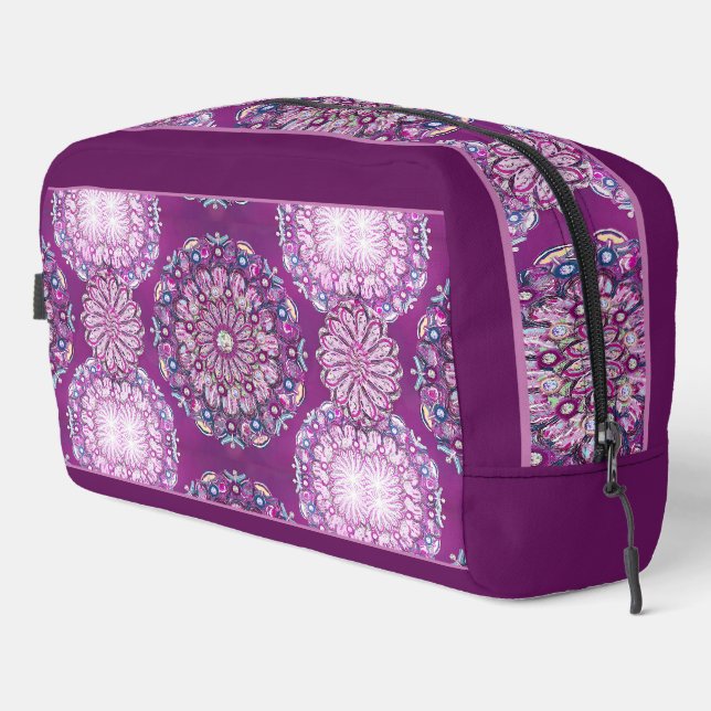 Cardinal red Rosace Dopp Kit (Right Corner)