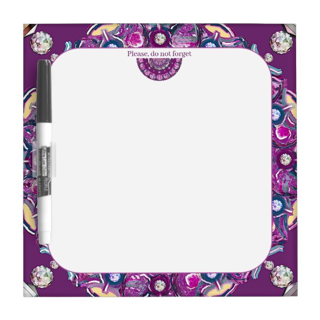 Cardinal red Rosace Dry Erase Board (Front)