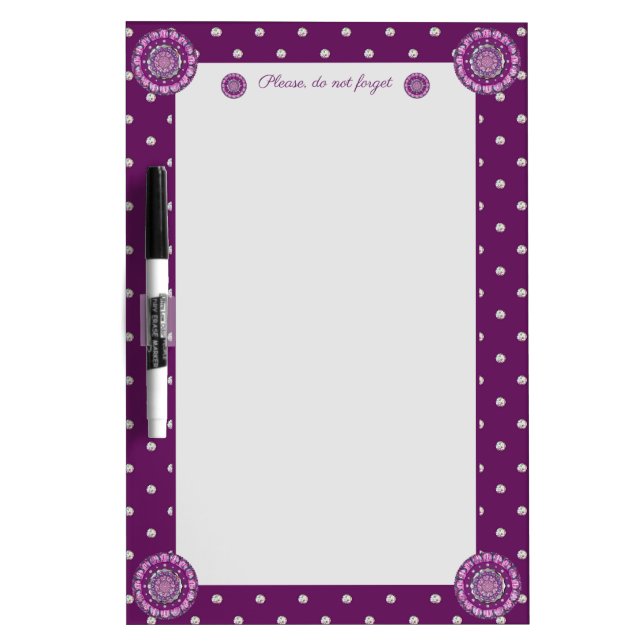 Cardinal red Rosace Dry Erase Board (Front)