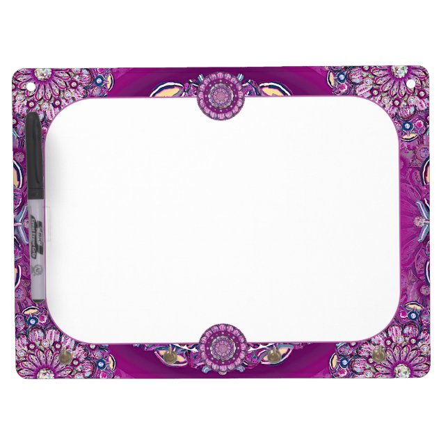 Cardinal red Rosace Dry Erase Board With Keychain Holder (Front)